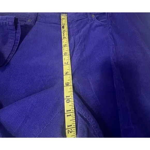 Lands' End Women’s Blue Mid Rise Straight Leg Corduroy Pants Size 14 (36/31) EU‎ - Picture 12 of 13
